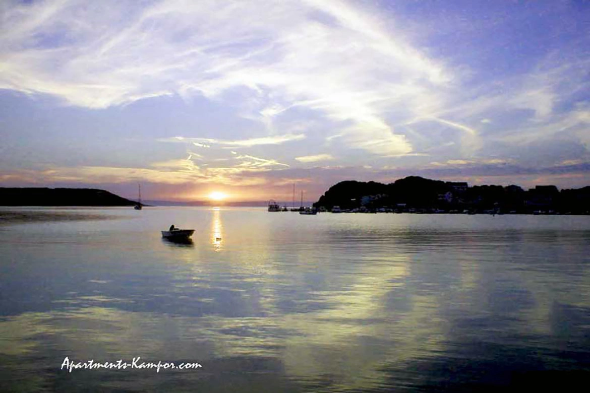 Sandy beach Mel in Kampor bay, Rab Island Croatia
